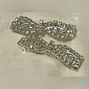 2 Rhinestone hair barettes